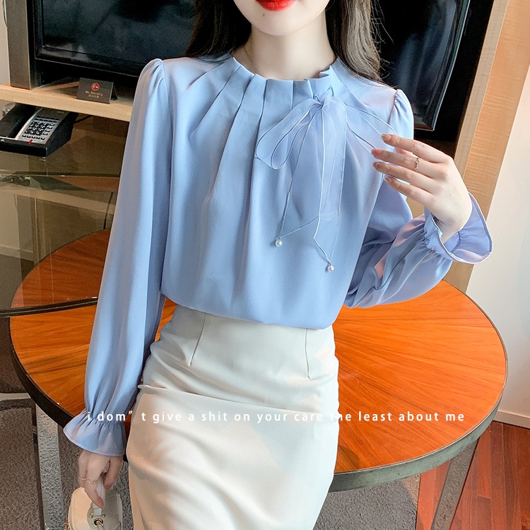Long sleeve Western style shirt fashion chiffon tops