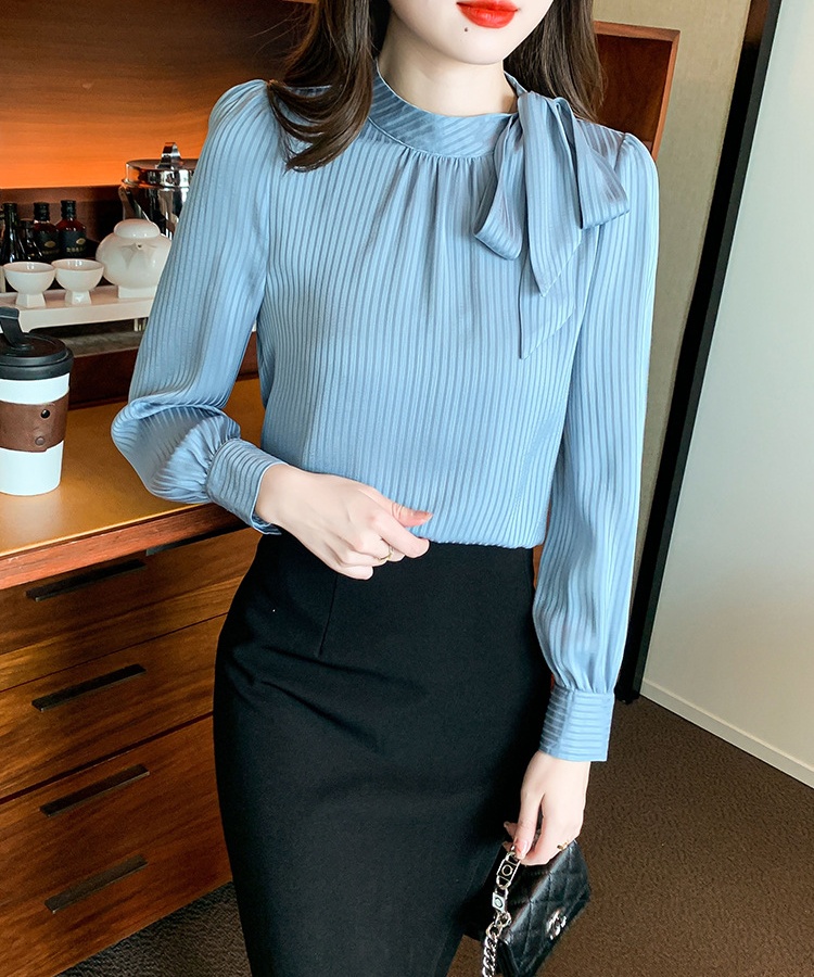 Spring and autumn tops chiffon shirt for women