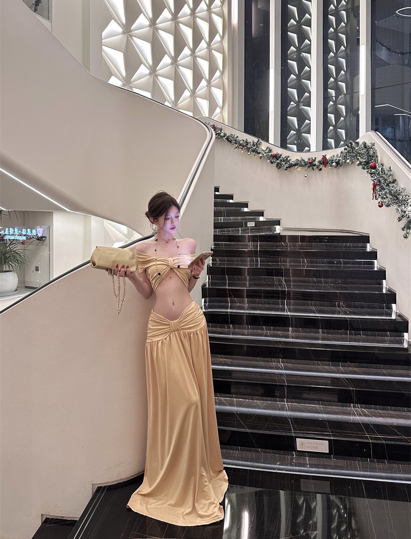 Slim France style long skirt temperament formal dress