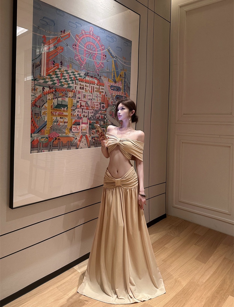 Slim France style long skirt temperament formal dress