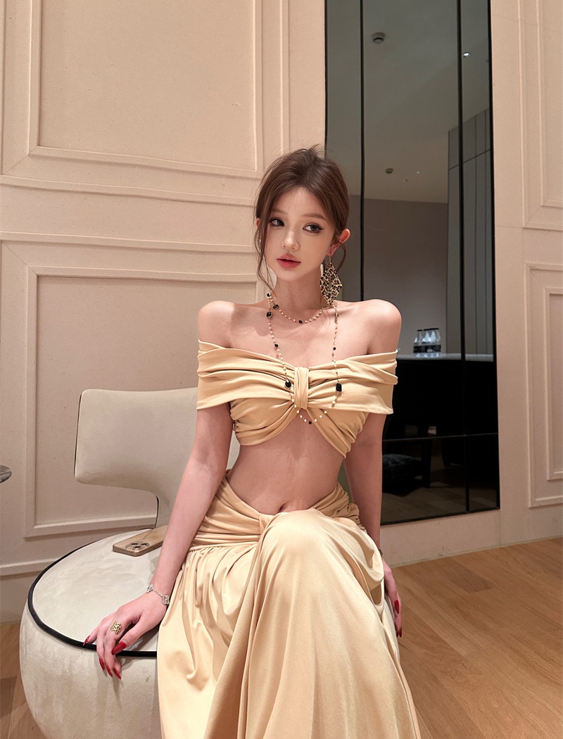 Slim France style long skirt temperament formal dress