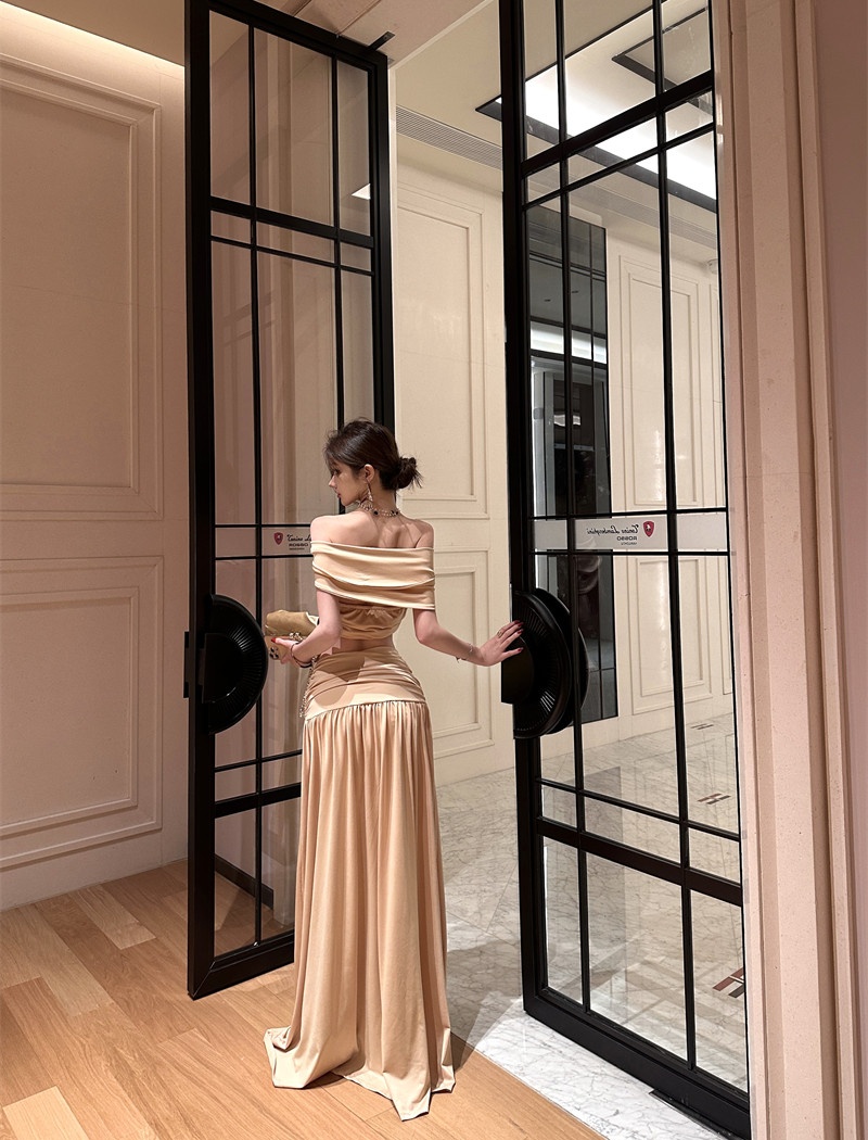 Slim France style long skirt temperament formal dress