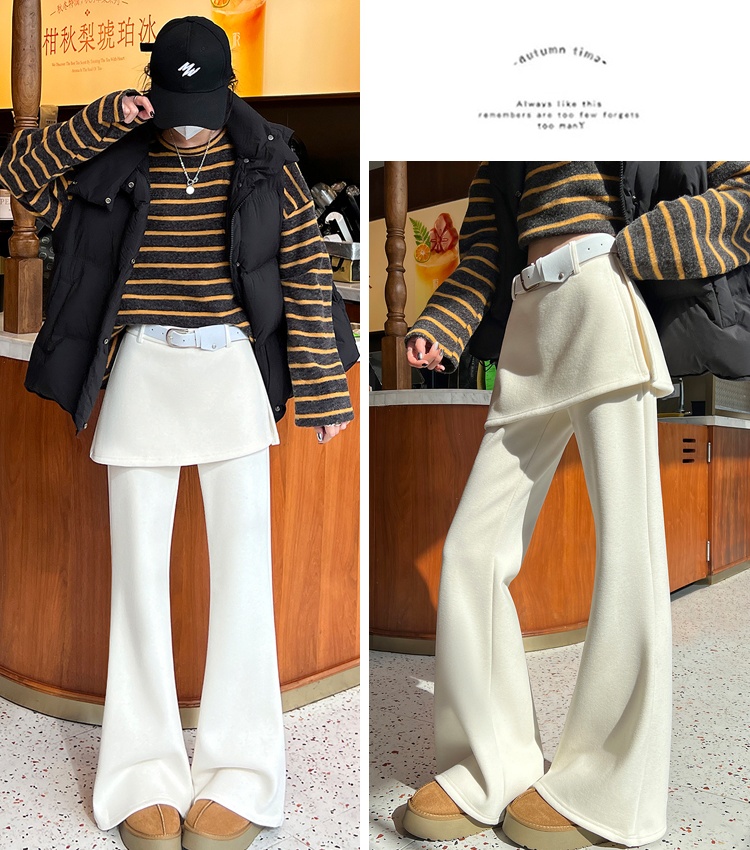 Mopping flare pants micro speaker pants for women