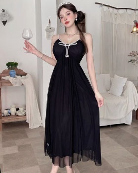 France style temperament niche wrapped chest dress