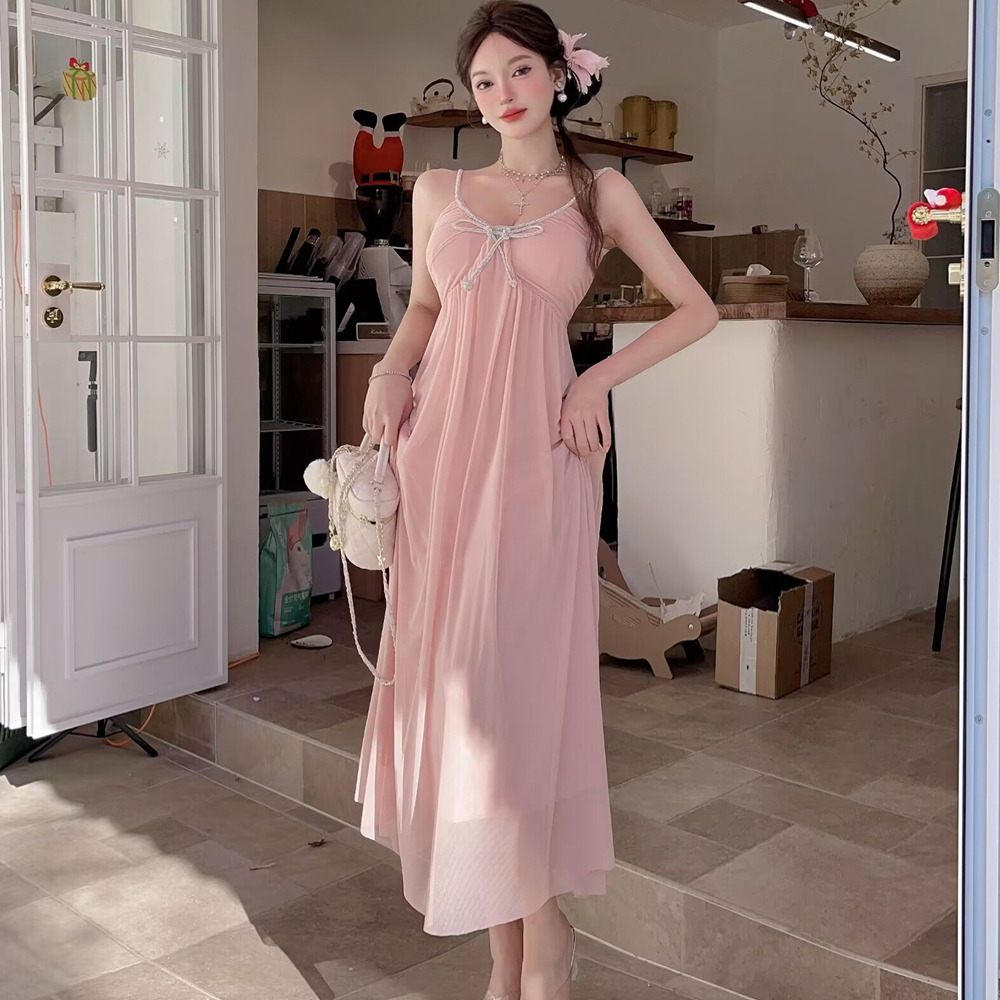 France style temperament niche wrapped chest dress