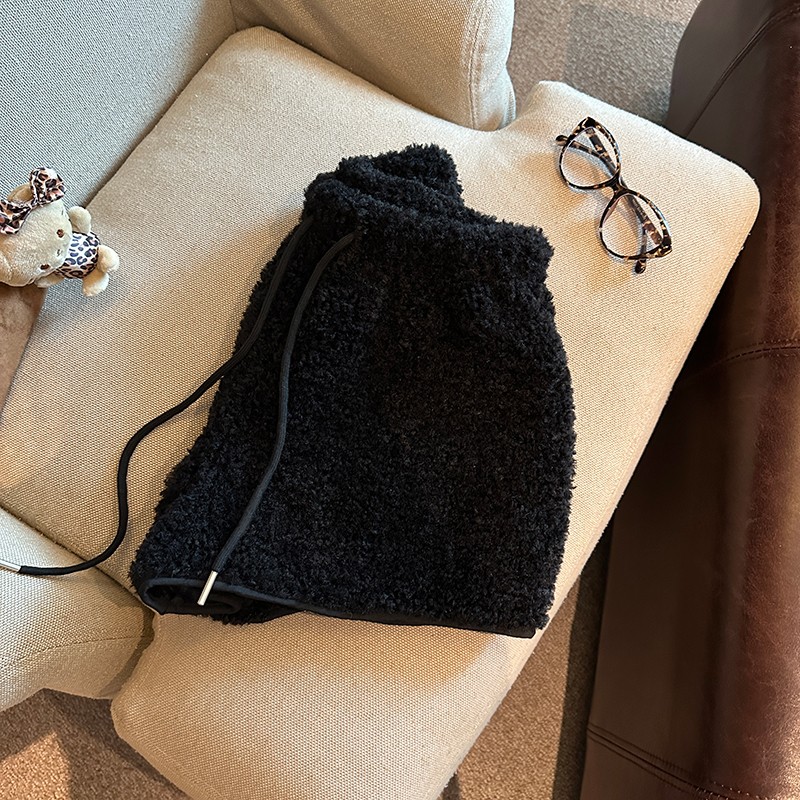 Autumn and winter thick shorts thermal plush pants for women