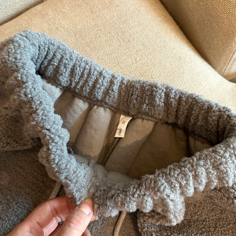 Autumn and winter thick shorts thermal plush pants for women