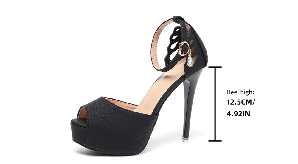 Sweet fish mouth shoes fine-root high-heeled shoes