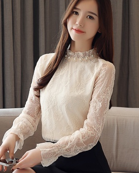 Lace plus velvet bottoming shirt thick small shirt