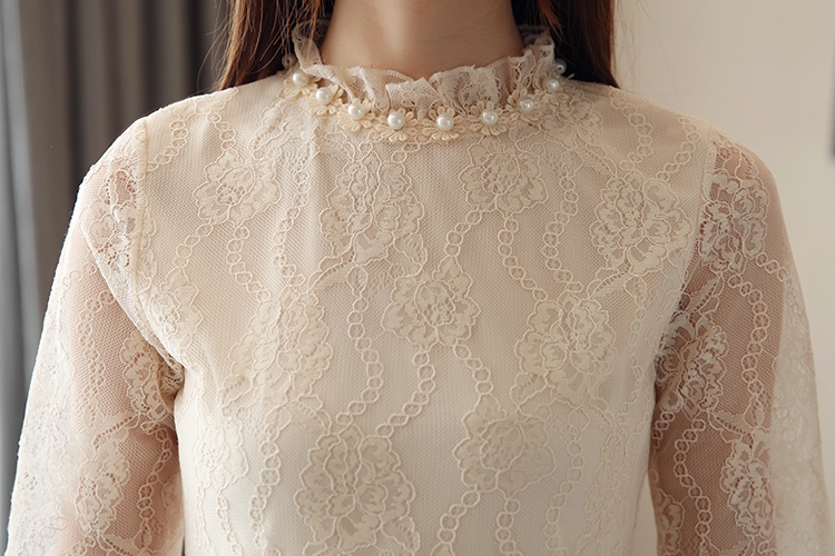 Lace plus velvet bottoming shirt thick small shirt