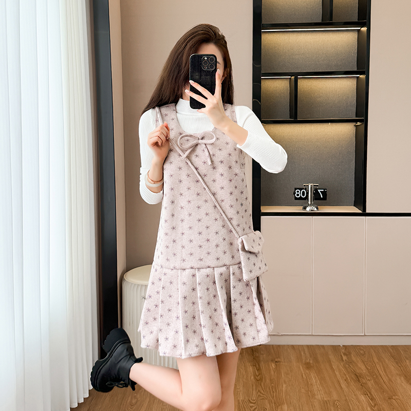 Temperament dress bottoming shirt 2pcs set for women