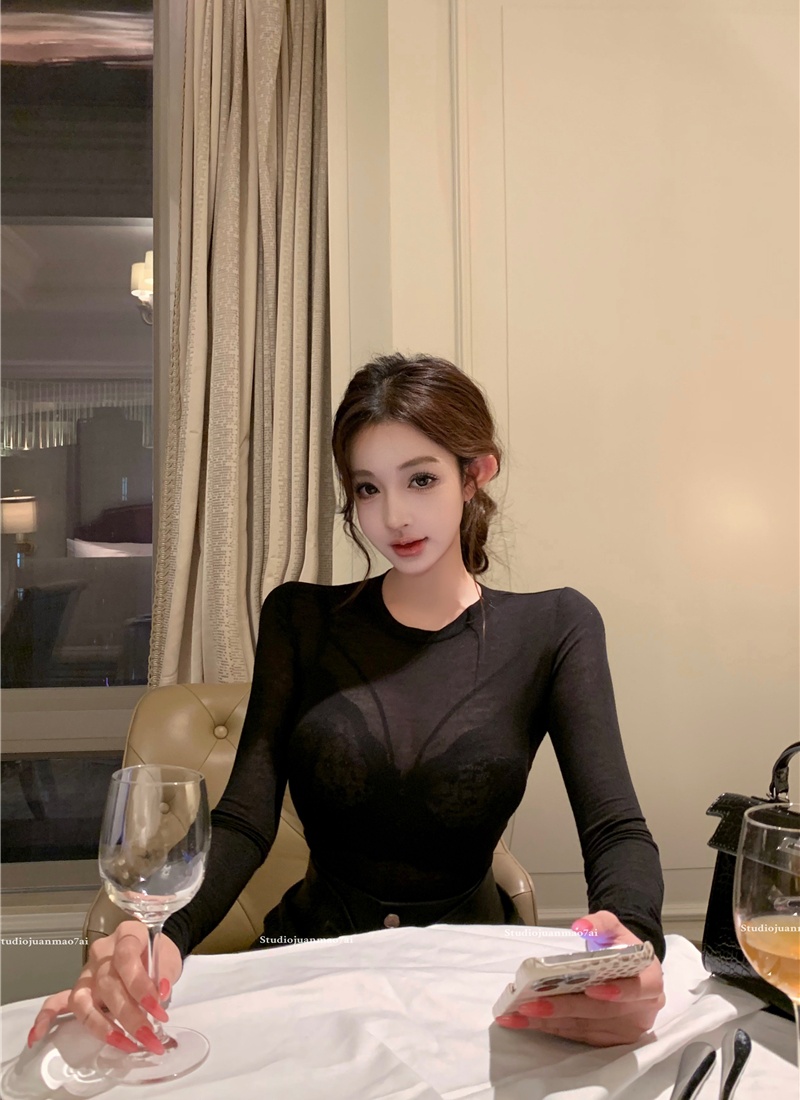 Sling underwear package hip leather skirt 3pcs set