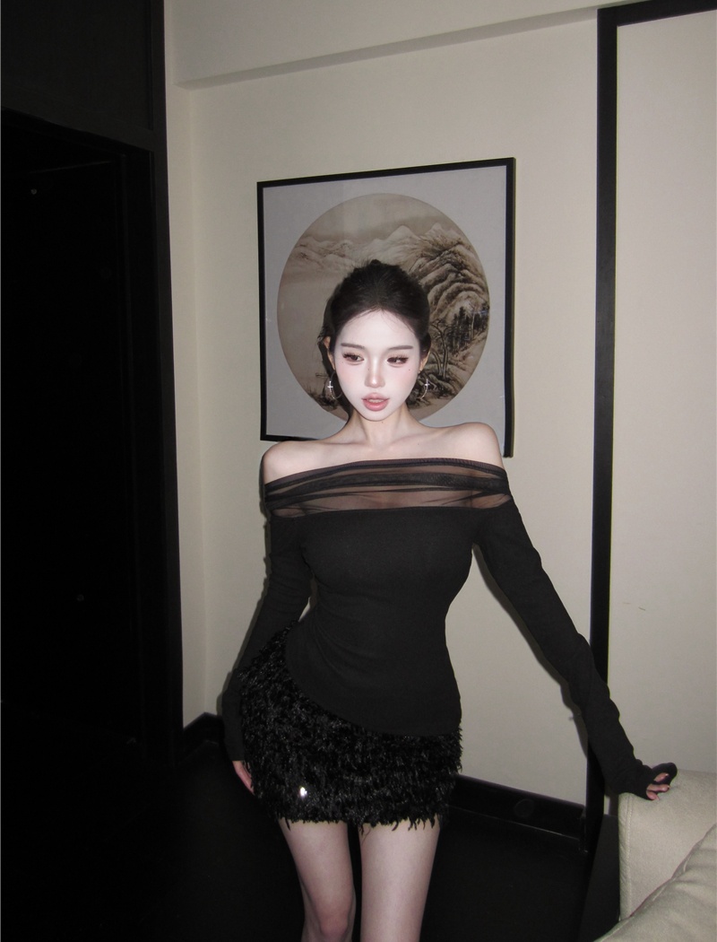 Sequins skirt package hip short skirt for women