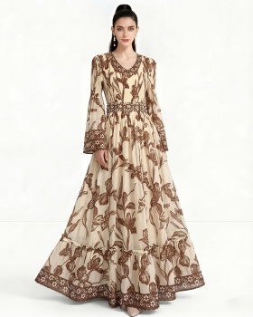 Pleats Please long sleeve European style enlarge dress