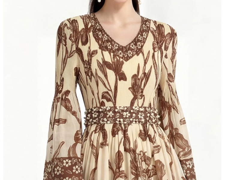 Pleats Please long sleeve European style enlarge dress