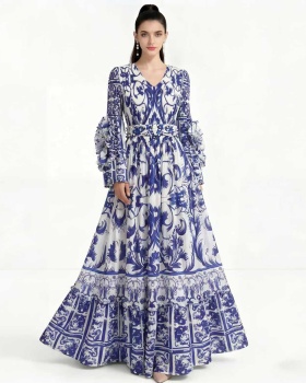 Pleats Please dress long sleeve Bohemian beach dress