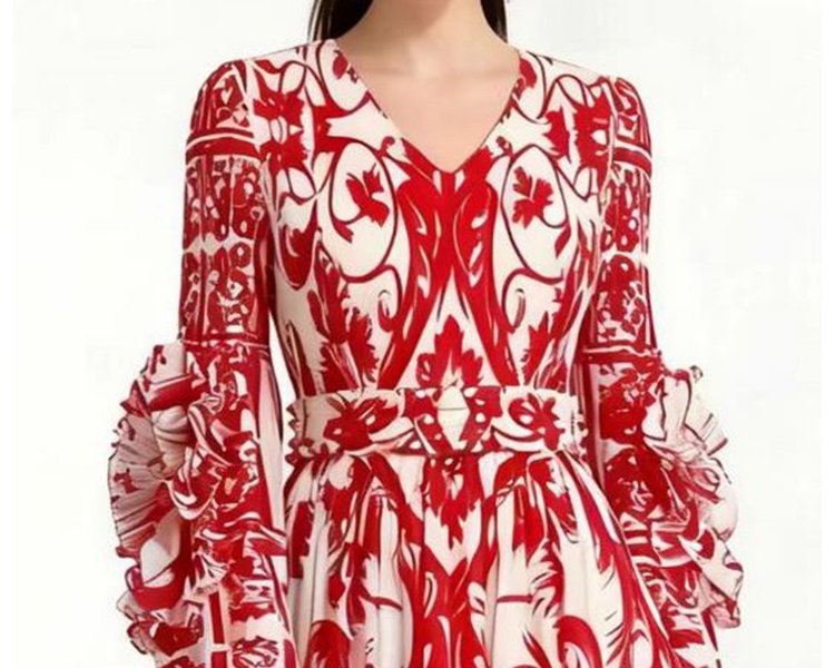 Pleats Please dress long sleeve Bohemian beach dress