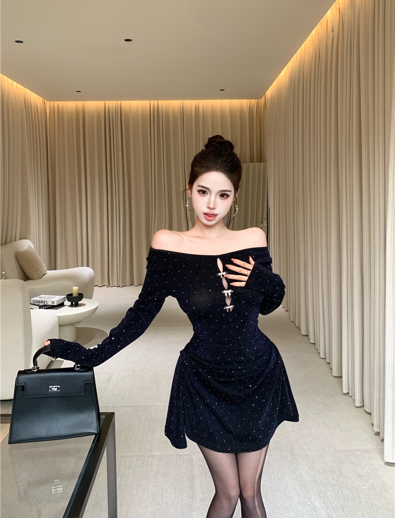 Strapless fully-jewelled hollow glitter butterfly dress