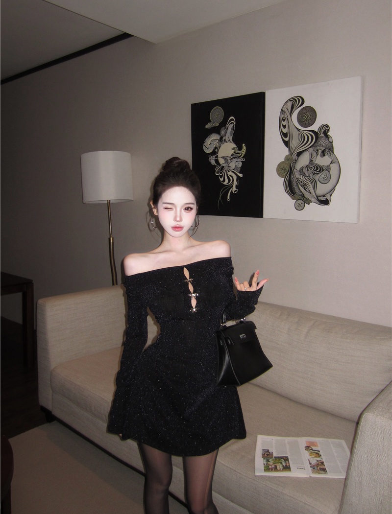 Strapless fully-jewelled hollow glitter butterfly dress