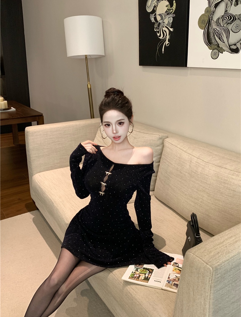 Strapless fully-jewelled hollow glitter butterfly dress