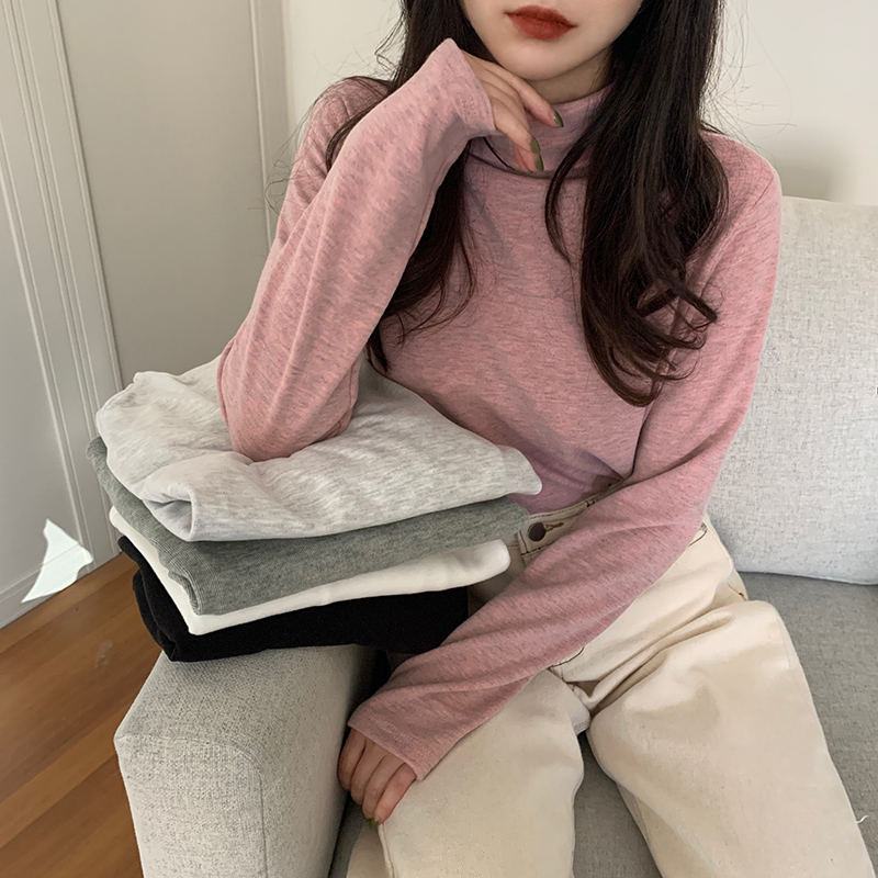Pure autumn and winter thick bottoming shirt for women