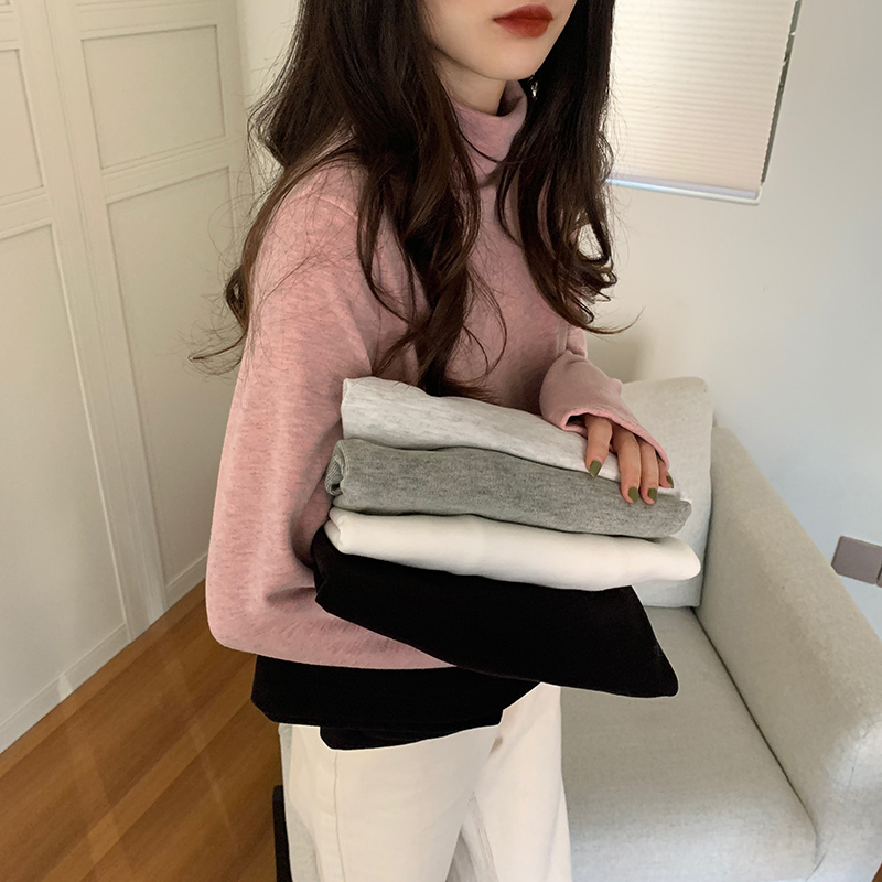 Pure autumn and winter thick bottoming shirt for women