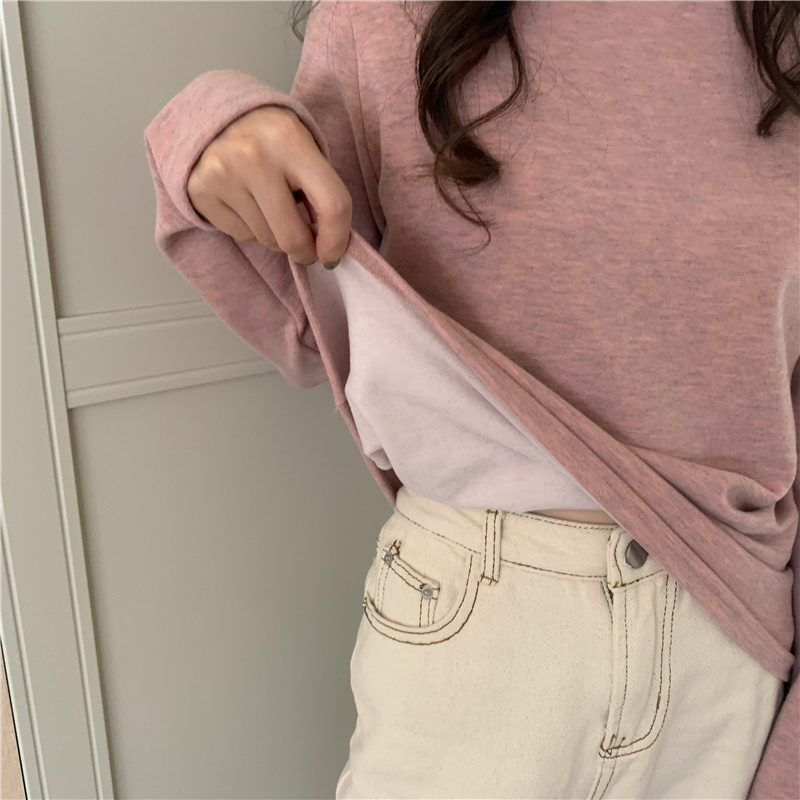 Pure autumn and winter thick bottoming shirt for women