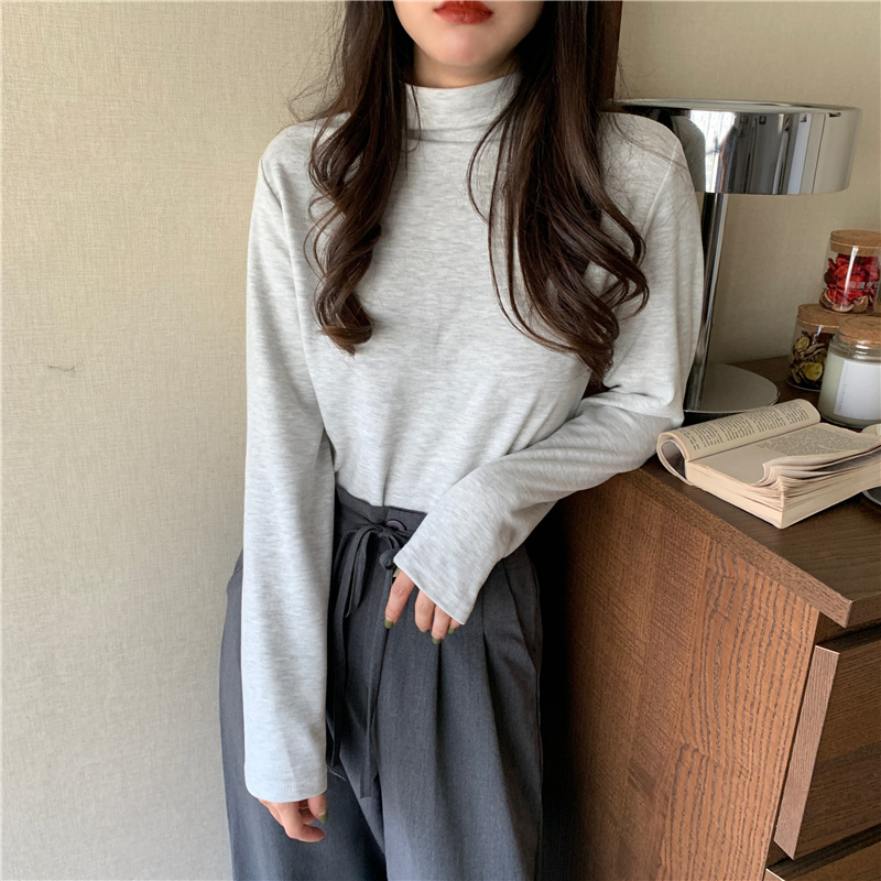 Pure autumn and winter thick bottoming shirt for women