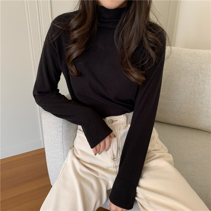 Pure autumn and winter thick bottoming shirt for women