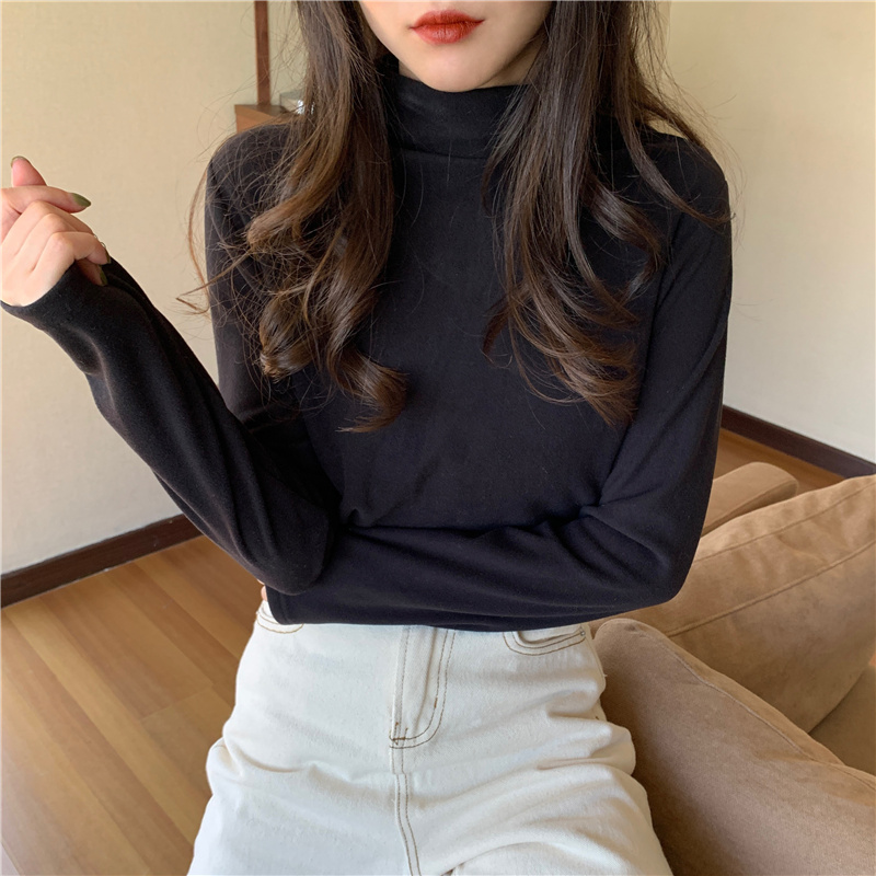 Pure autumn and winter thick bottoming shirt for women
