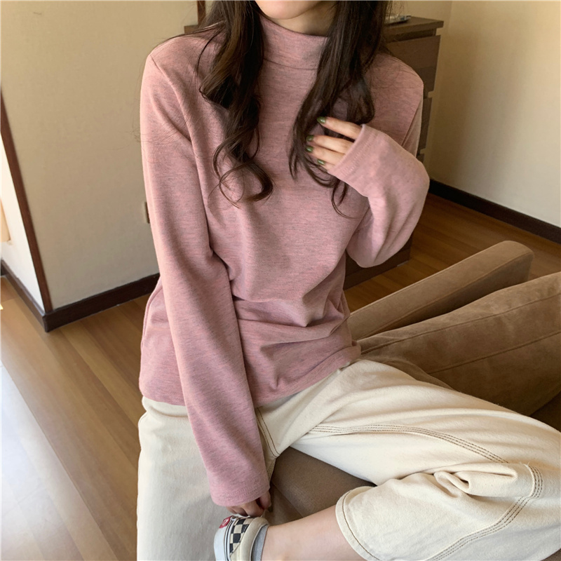 Pure autumn and winter thick bottoming shirt for women