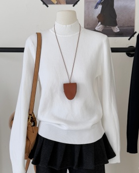 Long sleeve plus velvet knitted thick inside the ride sweater