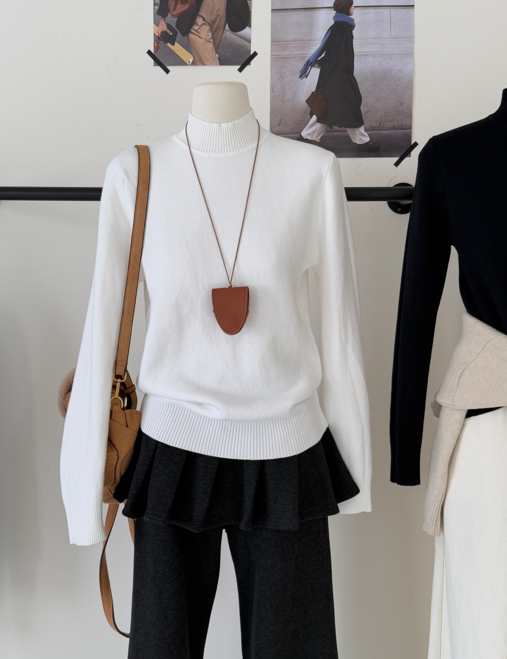 Long sleeve plus velvet knitted thick inside the ride sweater