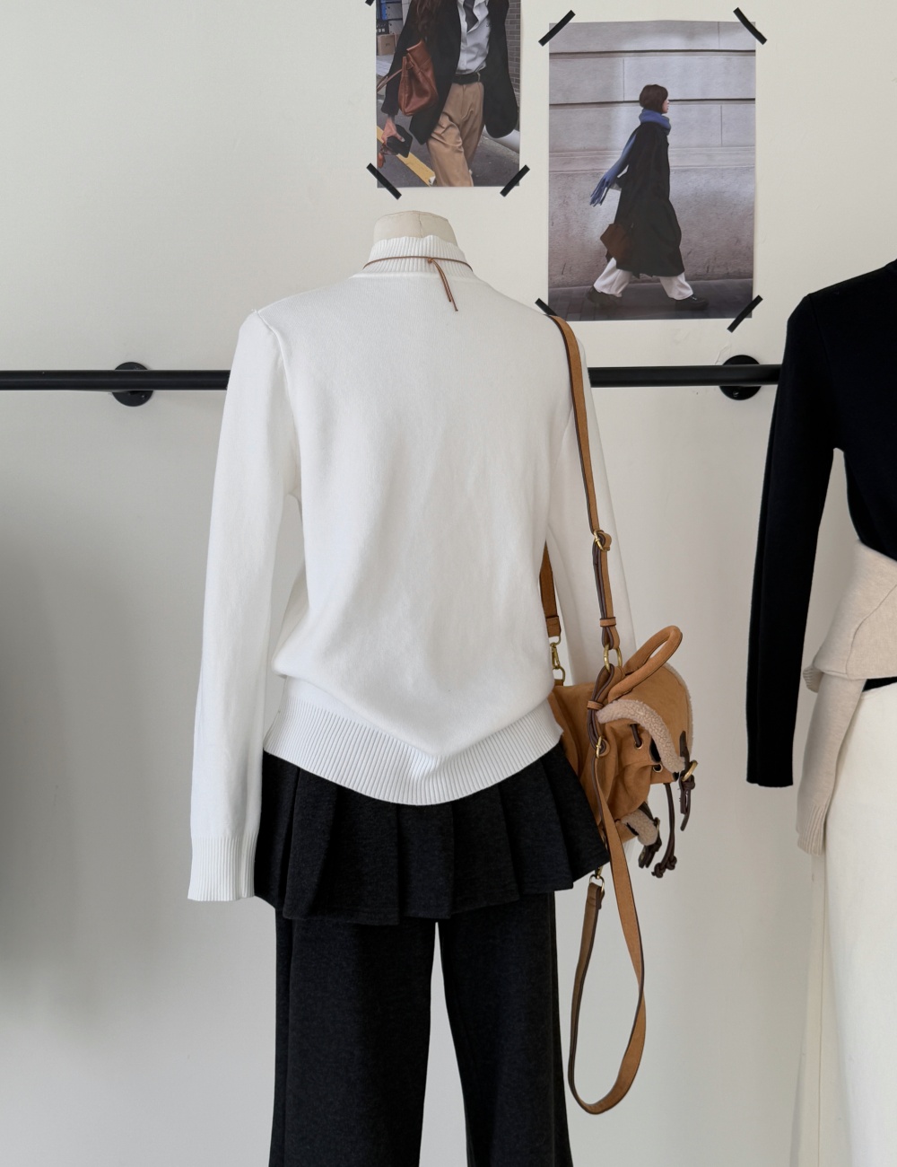 Long sleeve plus velvet knitted thick inside the ride sweater