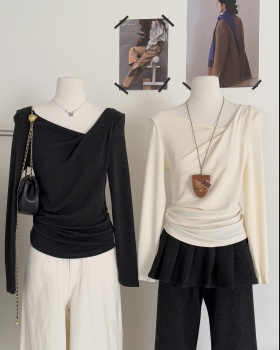 Spring crimp tops slim winter T-shirt for women