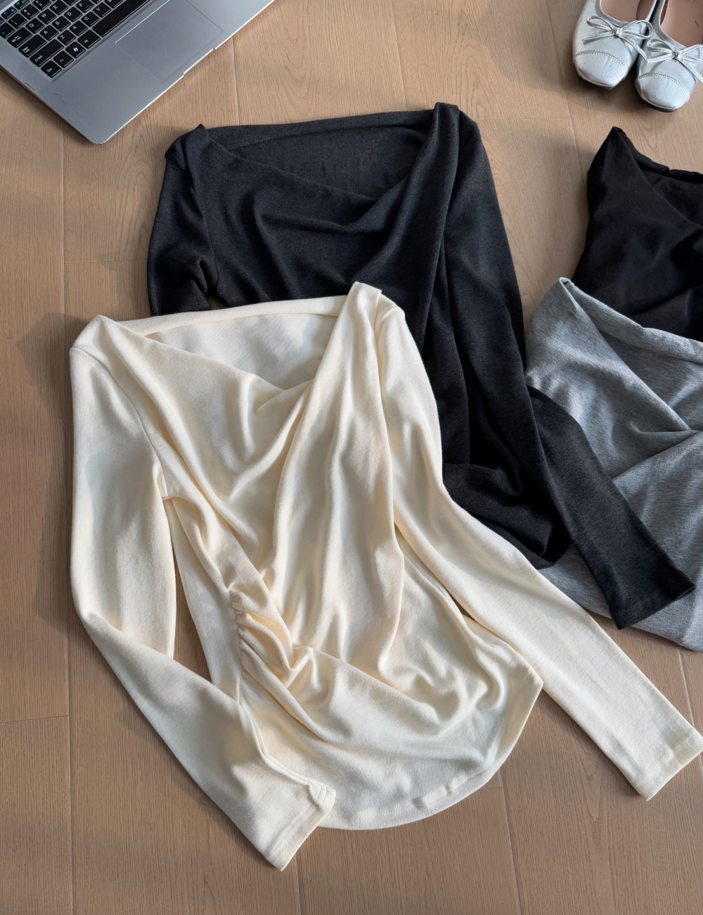 Spring crimp tops slim winter T-shirt for women