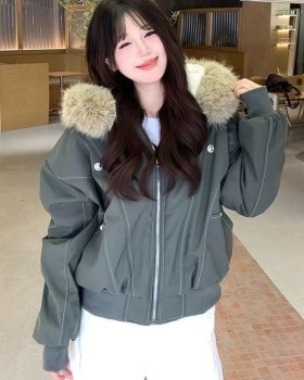 American style fashion coat fur collar winter cotton coat