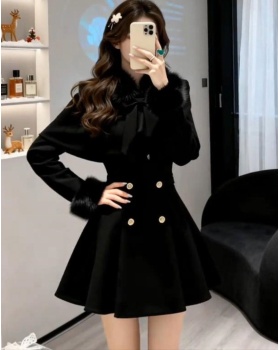 Ladies cloak autumn and winter woolen coat a set for women