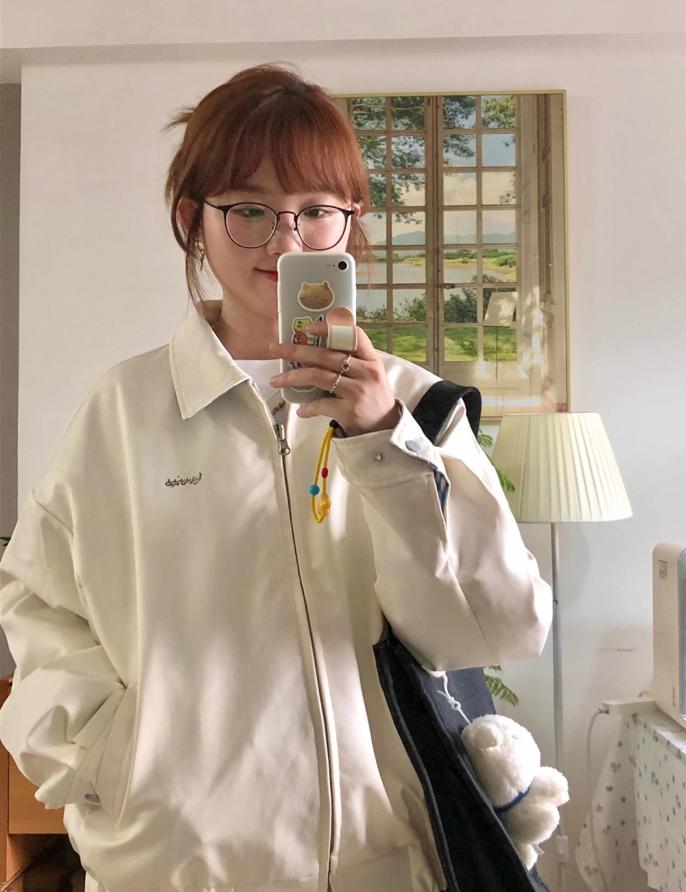 Lapel short tops Japanese style coat for women