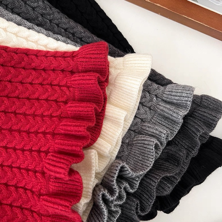 High waist woolen yarn shorts autumn and winter pants