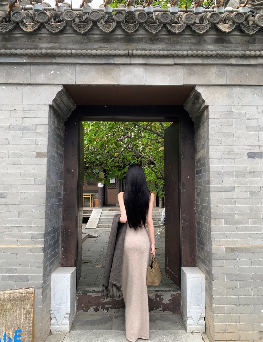 Sleeveless slim long dress knitted dress for women