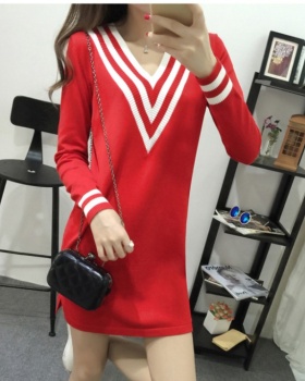 Slim autumn and winter dress knitted sweater for women
