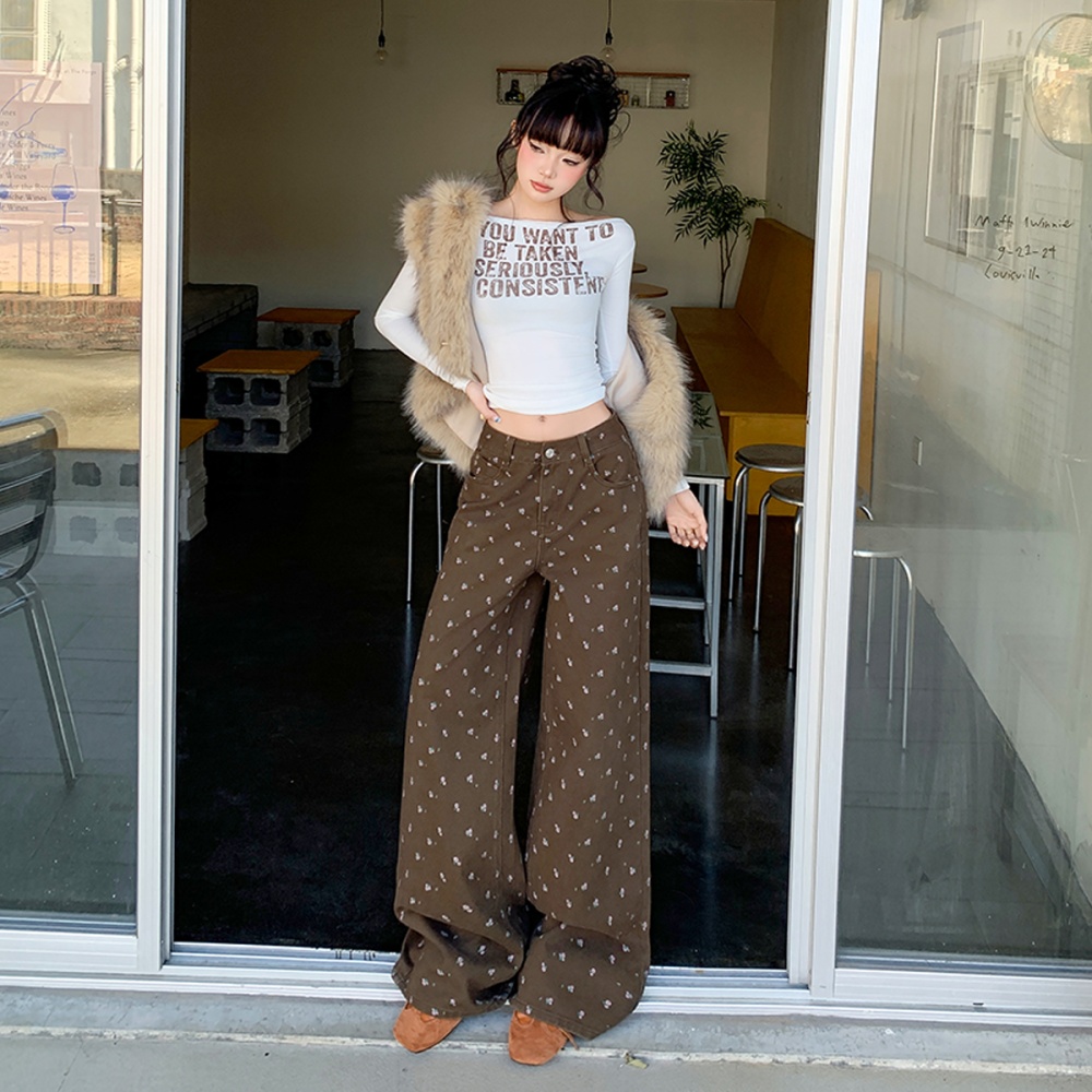 Mopping American style pants spring long pants for women