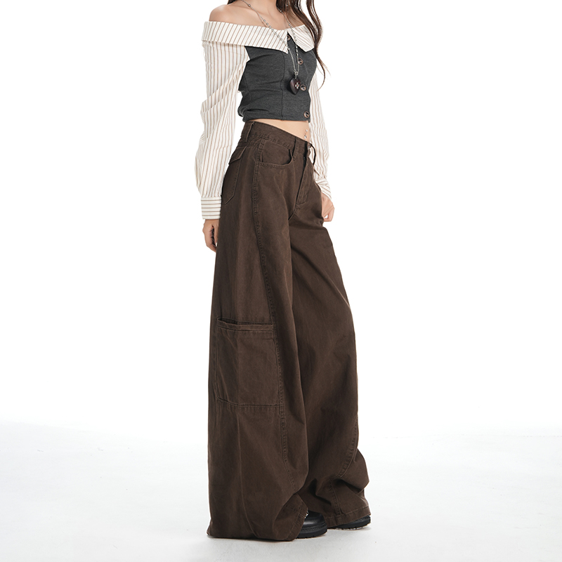 Denim Casual long pants American style wide leg work pants