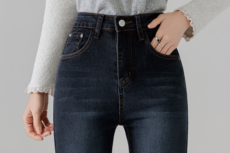 All-match high waist flare pants wide leg jeans for women