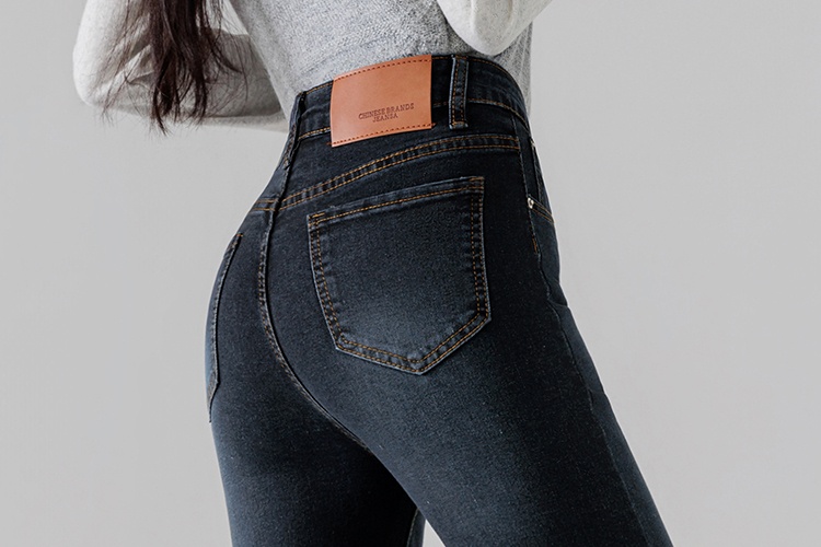 All-match high waist flare pants wide leg jeans for women