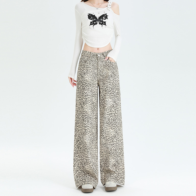 Spring Casual long pants straight wide leg pants