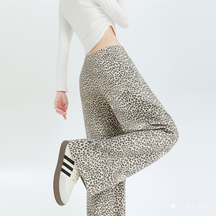 Spring Casual long pants straight wide leg pants