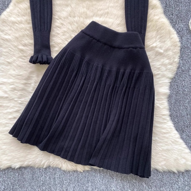 Fashion skirt high waist tops 2pcs set for women