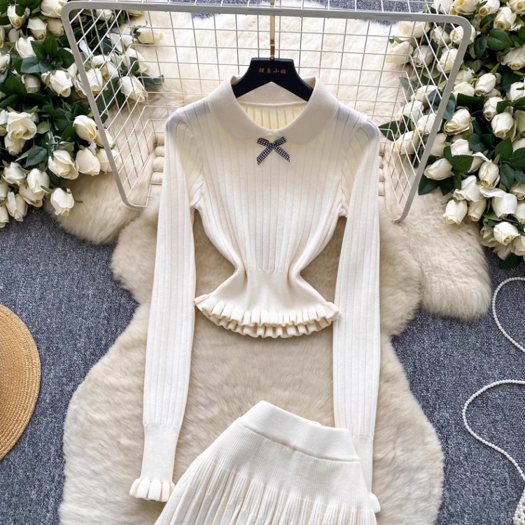 Fashion skirt high waist tops 2pcs set for women